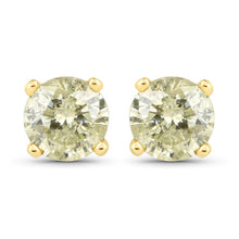 Load image into Gallery viewer, 1.15 Carat Genuine LB Diamond 14K Yellow Gold Earrings