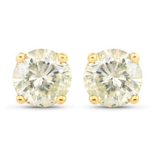 Load image into Gallery viewer, 1.24 Carat Genuine LB Diamond 14K Yellow Gold Earrings