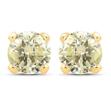 Load image into Gallery viewer, 1.02 Carat Genuine LB Diamond 14K Yellow Gold Earrings