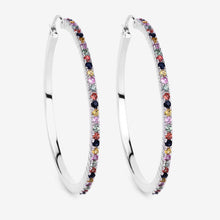 Load image into Gallery viewer, 2.24 Carat Genuine Multi Sapphire .925 Sterling Silver Earrings