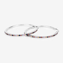 Load image into Gallery viewer, 2.24 Carat Genuine Multi Sapphire .925 Sterling Silver Earrings