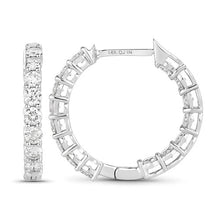Load image into Gallery viewer, 2.04 Carat Genuine Lab Grown Diamond 14K White Gold Earrings