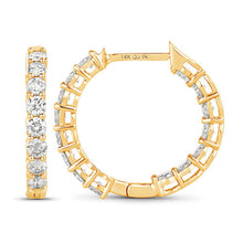 Load image into Gallery viewer, 2.04 Carat Genuine Lab Grown Diamond 14K Yellow Gold Earrings