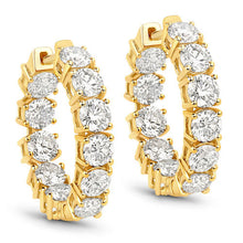Load image into Gallery viewer, 3.08 Carat Genuine Lab Grown Diamond 14K Yellow Gold Earrings