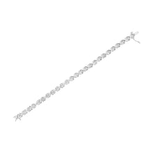 将图片加载到图库查看器,.925 Sterling Silver 1/4 Cttw Miracle Set Diamond "X" Link Bracelet (I-J Color, I3 Clarity) - 7.25"