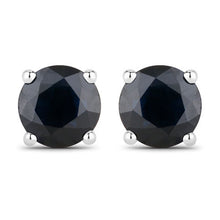 Load image into Gallery viewer, 1.70 Carat Genuine Blue Sapphire 10K White Gold Earrings