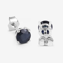 Load image into Gallery viewer, 1.70 Carat Genuine Blue Sapphire 10K White Gold Earrings