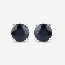 Load image into Gallery viewer, 1.70 Carat Genuine Blue Sapphire 10K White Gold Earrings