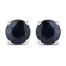 Load image into Gallery viewer, 1.70 Carat Genuine Blue Sapphire 14K White Gold Earrings