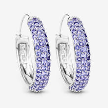 Load image into Gallery viewer, 3.06 Carat Genuine Tanzanite .925 Sterling Silver Earrings