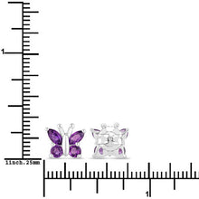 Load image into Gallery viewer, 1.00 Carat Genuine Amethyst .925 Sterling Silver Earrings