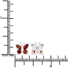 Load image into Gallery viewer, 1.28 Carat Genuine Garnet .925 Sterling Silver Earrings