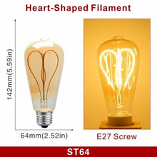 Load image into Gallery viewer, E14 E27 Retro LED Spiral Filament Light Bulb 4W 220V C35 G45 A60 T45 ST64 T185 T225 G80 G95 G125 Vintage Edison Lamp Vintage Filament Light Bulbs Globe Round