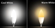 将图片加载到图库查看器,E14 LED Bulb Candle Color Indoor Neon Sign Light Bulb RGB Tape With Controller Lighting 220V E12 Dimmable Smart Lamp For Home Smart WiFi Candelabra Light Bulb, C37 Shape RGB+C+W LED Candle Light Bulb, 5W 400LM (2700k-6500k) Candelabra Bulb