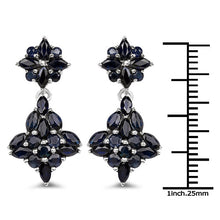 Load image into Gallery viewer, 3.33 Carat Genuine Blue Sapphire .925 Sterling Silver Earrings