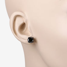Load image into Gallery viewer, 5.41 Carat Genuine Black Diamond 14K White Gold Earrings