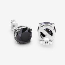 Load image into Gallery viewer, 5.41 Carat Genuine Black Diamond 14K White Gold Earrings