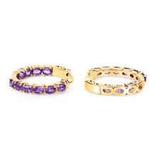 Load image into Gallery viewer, 3.20 Carat Genuine Amethyst .925 Sterling Silver Earrings