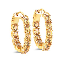 Load image into Gallery viewer, 3.20 Carat Genuine Citrine .925 Sterling Silver Earrings