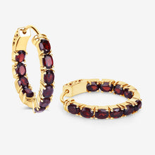 Load image into Gallery viewer, 4.00 Carat Genuine Garnet .925 Sterling Silver Earrings