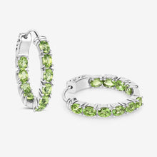 Load image into Gallery viewer, 3.40 Carat Genuine Peridot .925 Sterling Silver Earrings