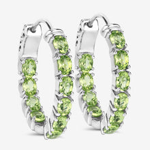 Load image into Gallery viewer, 3.40 Carat Genuine Peridot .925 Sterling Silver Earrings