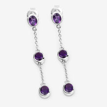 Load image into Gallery viewer, 2.04 Carat Genuine Amethyst .925 Sterling Silver Earrings