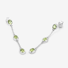 Load image into Gallery viewer, 2.10 Carat Genuine Peridot .925 Sterling Silver Earrings