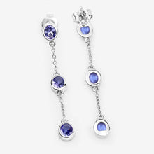 Load image into Gallery viewer, 1.98 Carat Genuine Tanzanite .925 Sterling Silver Earrings
