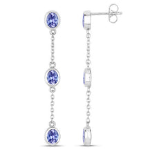 Load image into Gallery viewer, 1.98 Carat Genuine Tanzanite .925 Sterling Silver Earrings