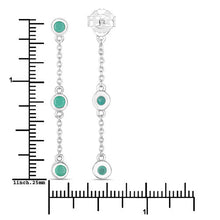 Load image into Gallery viewer, 0.60 Carat Genuine Emerald .925 Sterling Silver Earrings