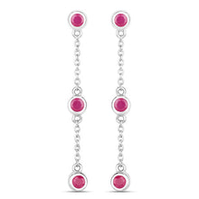将图片加载到图库查看器,0.78 Carat Genuine Ruby .925 Sterling Silver Earrings