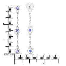 Load image into Gallery viewer, 0.60 Carat Genuine Tanzanite .925 Sterling Silver Earrings
