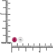Load image into Gallery viewer, 0.86 Carat Genuine Ruby 14K White Gold Earrings