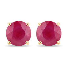 Load image into Gallery viewer, 0.86 Carat Genuine Ruby 14K Yellow Gold Earrings