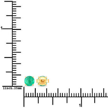 Load image into Gallery viewer, 0.72 Carat Genuine Zambian Emerald 10K Yellow Gold Earrings