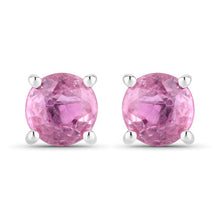 Load image into Gallery viewer, 1.30 Carat Genuine Pink Sapphire 10K White Gold Earrings