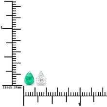 Load image into Gallery viewer, 0.70 Carat Genuine Zambian Emerald 14K White Gold Earrings