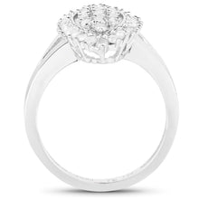 Load image into Gallery viewer, 0.62 Carat Genuine White Diamond .925 Sterling Silver Ring