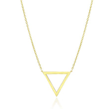 Load image into Gallery viewer, 14k Yellow Gold Delta Symbol Chain Necklace
