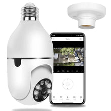 Load image into Gallery viewer, E27 WiFi Bulb Camera 1080P FHD WiFi IP Pan Tilt Security Surveillance Camera