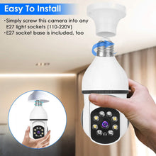 Load image into Gallery viewer, E27 WiFi Bulb Camera 1080P FHD WiFi IP Pan Tilt Security Surveillance Camera with Two-Way Audio Full Color Night Vision