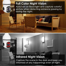 Load image into Gallery viewer, E27 WiFi Bulb Camera 1080P FHD WiFi IP Pan Tilt Security Surveillance Camera with Two-Way Audio Full Color Night Vision
