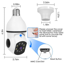 Load image into Gallery viewer, E27 WiFi Bulb Camera 1080P FHD WiFi IP Pan Tilt Security Surveillance Camera with Two-Way Audio Full Color Night Vision