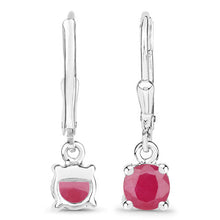 Load image into Gallery viewer, 1.20 Carat Genuine Ruby .925 Sterling Silver Earrings