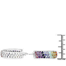 Load image into Gallery viewer, 8.79 Carat Genuine Multi Stones .925 Sterling Silver Earrings