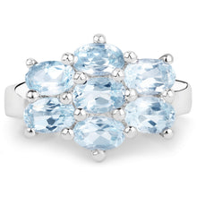 Load image into Gallery viewer, 3.57 Carat Genuine Blue Topaz .925 Sterling Silver Ring