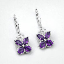 Load image into Gallery viewer, 2.12 Carat Genuine Amethyst .925 Sterling Silver Earrings