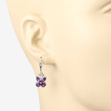 Load image into Gallery viewer, 2.12 Carat Genuine Amethyst .925 Sterling Silver Earrings