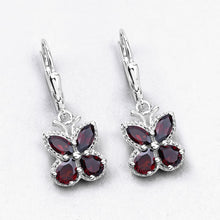 Load image into Gallery viewer, 2.60 Carat Genuine Garnet .925 Sterling Silver Earrings